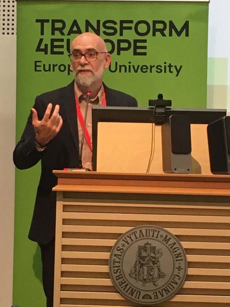 Prof. Giovanni Bacaro gives the lecture: “How to “game” the system through the promotion of inclusive student-built game-based frameworks in STEM subjects.”