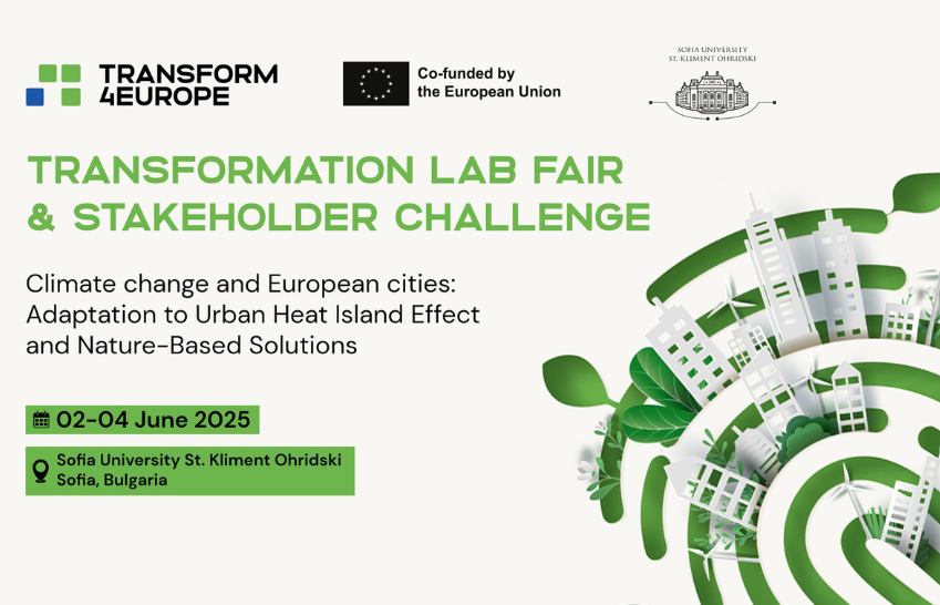 CLIMATE CHANGE AND EUROPEAN CITIES. FIRST T-LAB Fair and the 2nd Stakeholder Challenge in Sofia